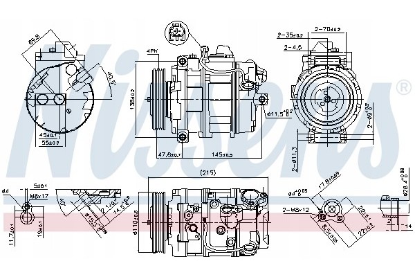Compressor air conditioning NISSENS 89359 Part manufacturer Nissens