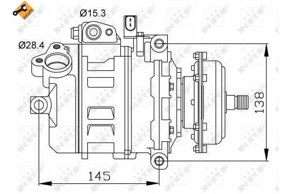 NRF 32148 air conditioning compressor Catalog number of the original VW 3D0820805B VW 3D0820805E VW 3D0820805F VW 3D0820805G VW 