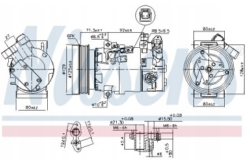 Compressor air conditioning NISSENS 890586 Part manufacturer Nissens