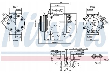 Compressor air conditioning NISSENS 89347 Part manufacturer Nissens