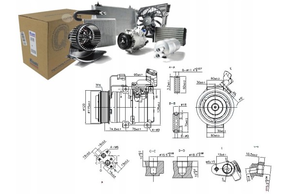 AIR CONDITIONING COMPRESSOR HONDA ACCORD 04 08 2 2CDTi Version European