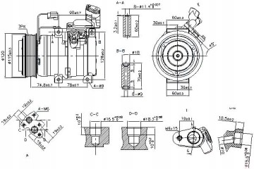 AIR CONDITIONING COMPRESSOR HONDA ACCORD 04 08 2 2CDTi Catalog number of the original HONDA 38810RBDE11 HONDA 38810RBEE11 HONDA 