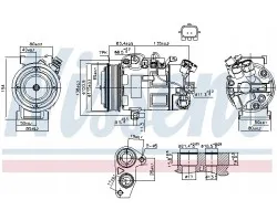 Compresor de aire acondicionado Nissens 890802