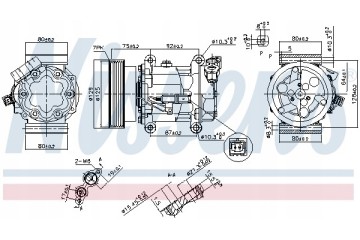 Compressor air conditioning NISSENS 89372 Part manufacturer Nissens