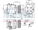 COMPRESSOR AIR CONDITIONING COMPRESSOR 89233 NISSENS Car type cargo vans passenger cars