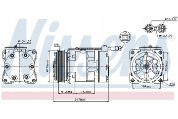 Compressor air conditioning NISSENS 89056 Part manufacturer Nissens