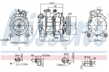 Compressor air conditioning NISSENS 890072 Part manufacturer Nissens