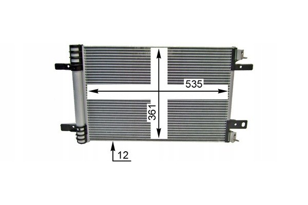 Condenser air conditioning MAHLE AC 886 000P Car type buses cargo vans passenger cars