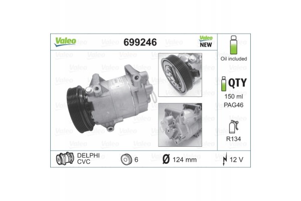 Compresor de aire acondicionado VALEO 699246