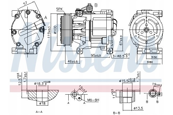 FIAT BRAVO II 07 DOBLO 01 AIR CONDITIONING COMPRESSOR Catalog number of substitutes AHE 67140 AVA QUALITY COOLING FTAK090 AVA QU