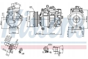 COMPRESSOR AIR CONDITIONING COMPRESSOR 89384 NISSENS Quality of parts according to GVO Q original with factory logo OEM OES