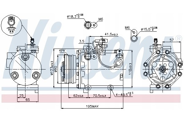 Air conditioning compressors NISSENS 89349 compressors Part manufacturer Nissens