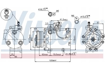 Air conditioning compressors NISSENS 89349 compressors Part manufacturer Nissens
