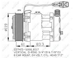 COMPRESSOR AIR CONDITIONING COMPRESSOR 32706 NRF