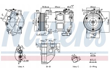 Compressor air conditioning NISSENS 891094 Part manufacturer Nissens