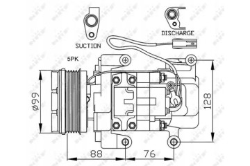 COMPRESSOR AIR CONDITIONING COMPRESSOR 32234 NRF MAZDA 3 Catalog number of the part 32234