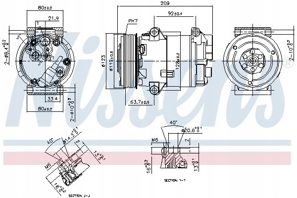 Renault OE 7711135808 air conditioning compressor Catalog number of the part 7711135808