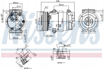 Renault OE 7711135808 air conditioning compressor Catalog number of the part 7711135808