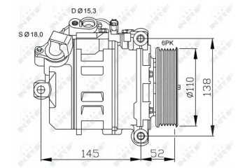 COMPRESSOR AIR CONDITIONING COMPRESSOR 32435 NRF BMW 5 Catalog number of the part 32435