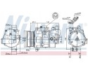 Compressor air conditioning NISSENS 89043 Part manufacturer Nissens