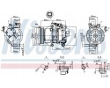 Compressor air conditioning NISSENS 89554 Part manufacturer Nissens