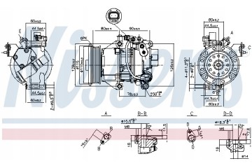 Compressor air conditioning NISSENS 89554 Part manufacturer Nissens