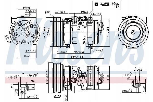 Air conditioning compressors NISSENS 89609 compressors Part manufacturer Nissens