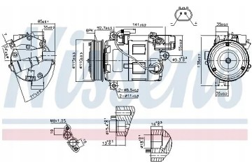 COMPRESSOR AIR CONDITIONING COMPRESSOR 89086 NISSENS BMW Car type passenger cars