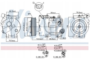 Compressor air conditioning NISSENS 890651 Part manufacturer Nissens