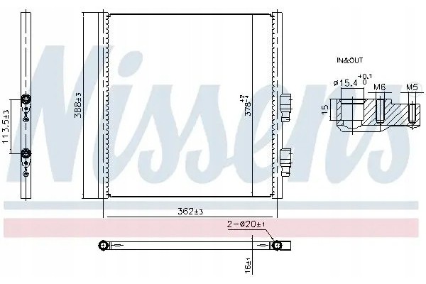 CONDENSER AIR CONDITIONING COOLER 941308 NISSENS Packaging status original