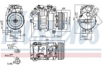 COMPRESSOR AIR CONDITIONING COMPRESSOR 890628 NISSENS Catalog number of substitutes ABAKUS 004 023 0009 ACAUTO AC 01DN228 ACAUTO