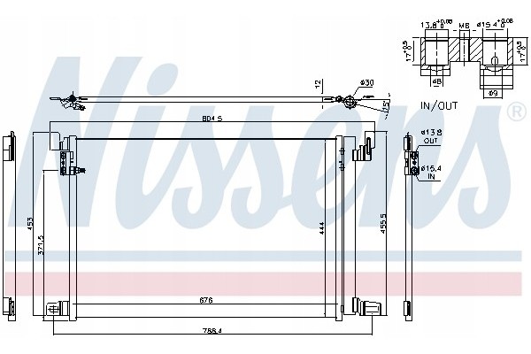 Condenser air conditioning NISSENS 940685 Part manufacturer Nissens