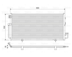 Air conditioning condenser fits SUBARU IMPREZA 1 5 2 5 10 00 06 09