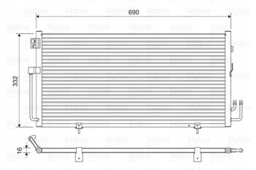 Air conditioning condenser fits SUBARU IMPREZA 1 5 2 5 10 00 06 09 Part manufacturer Valeo