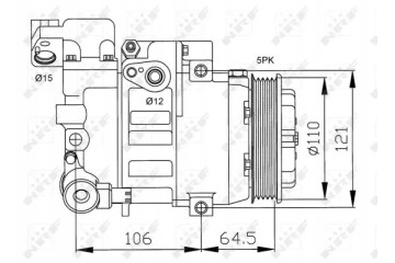 COMPRESSOR AIR CONDITIONING COMPRESSOR 32175 NRF Catalog number of the part 32175