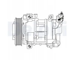 Compresor Delphi CS20325 para aire acondicionado
