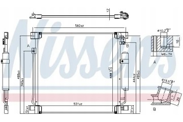 CONDENSER AIR CONDITIONING COOLER WITH DRYER Catalog number of the original FIAT 6000607000 FIAT 7812A292 MITSUBISHI 6000607000 