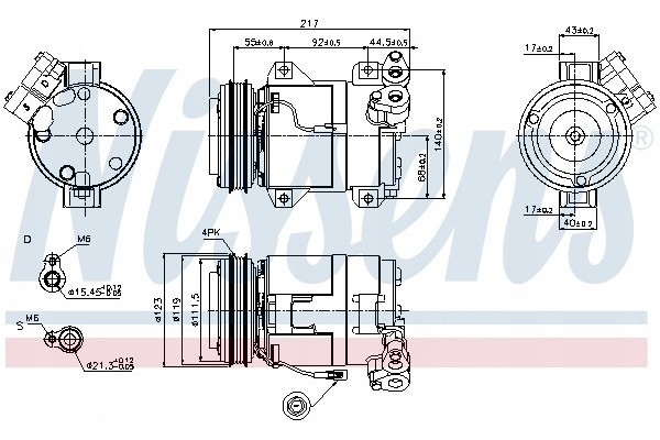 Air conditioning compressors NISSENS 89519 compressors Part manufacturer Nissens