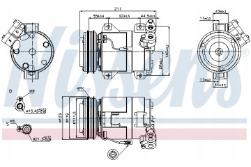 Air conditioning compressors NISSENS 89519 compressors Part manufacturer Nissens