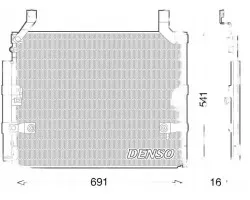 Condensador de aire acondicionado Denso DCN50032