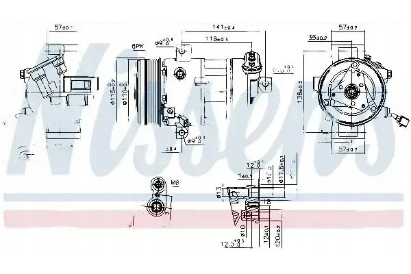 COMPRESSOR AIR CONDITIONING COMPRESSOR 890667 NISSENS