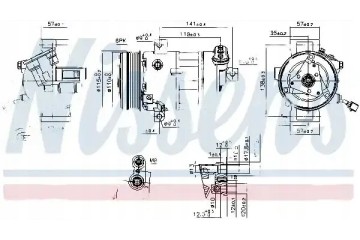 COMPRESSOR AIR CONDITIONING COMPRESSOR 890667 NISSENS