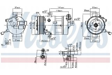 COMPRESSOR AIR CONDITIONING COMPRESSOR 890667 NISSENS Packaging status original