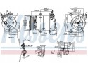 Compressor air conditioning NISSENS 89571 Part manufacturer Nissens