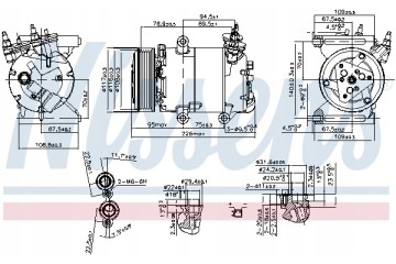 Compressor air conditioning NISSENS 89571 Part manufacturer Nissens