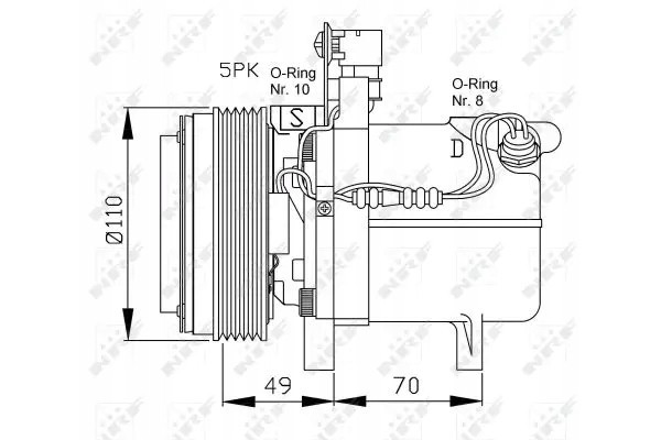 COMPRESSOR AIR CONDITIONING COMPRESSOR 32490 NRF Quality of parts according to GVO Q original with factory logo OEM OES