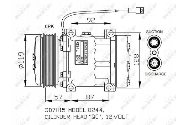 AIR CONDITIONING COMPRESSOR 32771 NRF Catalog number of the part 32771