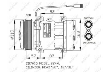 AIR CONDITIONING COMPRESSOR 32771 NRF Catalog number of the part 32771