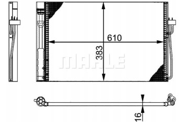 MAHLE AC 345 000P Condenser air conditioning Part manufacturer Mahle