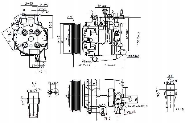Compresor de aire acondicionado Nissens 890167 para Honda Accord 08-15